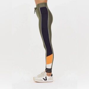 The Upside, NWT, MSRP: $119.99, Hendrix Colorblock Ankle Leggings, Olive, XS
